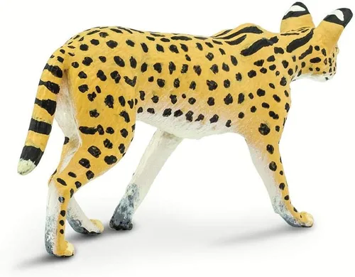 Vista 4 de Safari Ltd. Estatuilla Serval – Figura detallada de plástico de 3.75 pulgadas – Divertido juguete educativo para niños, niñas y niños a partir de 3