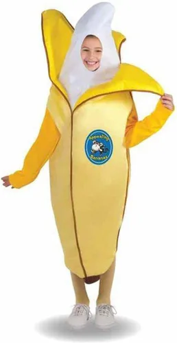 Vista 2 de Colección de frutas y vegetales, disfraz infantil de banano, S, S, Un solo