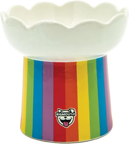 Vista 8 de Cuenco elevado de hongos para gatos, cuenco elevado de cerámica para alimentos, agua, cuencos de comida elevados para perros pequeños, bonito regalo