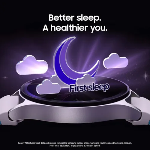 Vista 3 de Samsung Galaxy Watch 7 44mm GPS AI Smartwatch con puntuación de energía, consejos de bienestar, seguimiento de frecuencia cardíaca, monitor