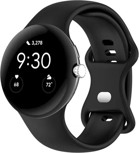 Vista 22 de Correa Compatible con Google Pixel Watch 1/2/3/4 (41mm), Pulsera de Reemplazo de Silicona Suave Deportiva para Google Pixel Watch 41mm Blanco