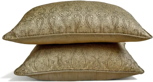 Vista 17 de The HomeCentric Fundas de almohada lumbares doradas de 12 x 14 pulgadas (11.8 x 13.8 in), de piel sintética, con diseño de animales, estilo moderno