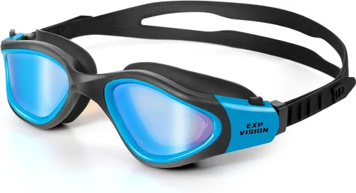 Vista 9 de EXP VISION Gafas de natación para adultos, gafas de natación antivaho para mujeres y hombres, sin fugas, gafas de agua de triatlón
