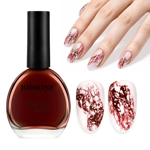 Vista 12 de JODSONE Ocean Wave - Esmalte de uñas en gel, 0.6 fl oz, líquido floreciente blanco ondulado para propagar el efecto de onda, texturas de ondas