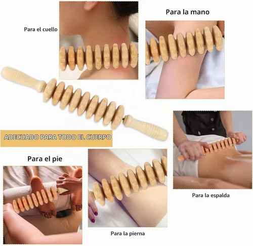 Vista 3 de 2 herramientas de madera Gua Sha, herramienta de drenaje linfático, herramientas de masaje de terapia de madera, herramientas manuales Gua Sha
