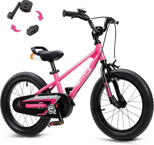 Vista 38 de RoyalBaby EZ Kids Bike 12 14 16 18 20 Inch Balance Pedal 2-in-1 Training Bicycle Boys Girls Ages 3 to 12 Years Easy Learn for Beginners