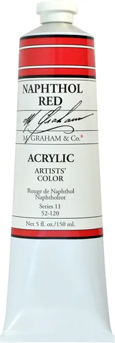 Vista 48 de M. Graham - Pintura acrílica de tubo de 2 onzas, carmesí Alizarin Alizarin Crimson