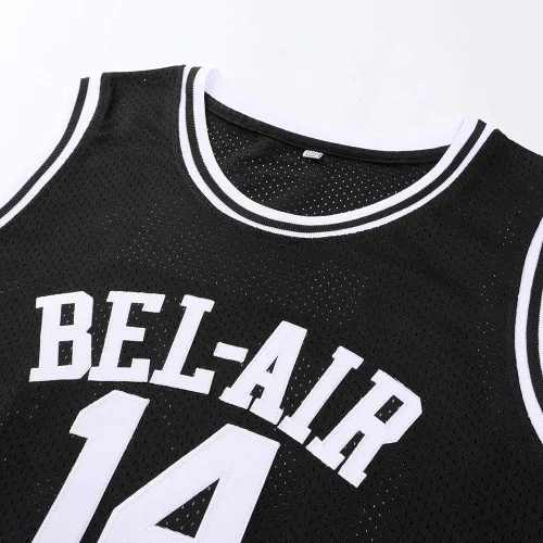 Vista 2 de Generies 14 The Fresh Prince of Bel Air Academy - Camiseta de baloncesto para hombre color negro Amarillo