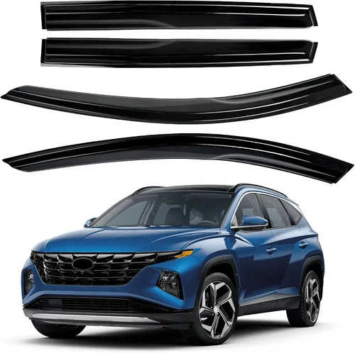 Vista 10 de AUXKO Protectores de lluvia para BMW X3 2018-2024 2025, 4 piezas de accesorios para viseras de ventilación de ventana, protector de lluvia con cinta