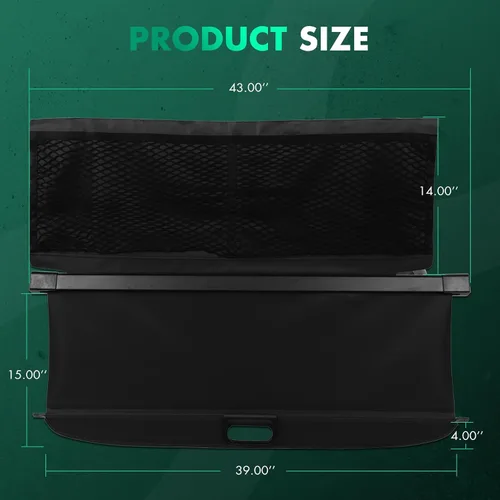Vista 5 de SCITOO Funda de Carga 2011-2015 Compatible con Smart Fortwo 2008-2015 Compatible con Smart Fortwo 1.0L Funda Trasera Retráctil Mejorada con Aluminio