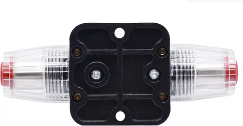Vista 7 de 12V-24V DC 30A Car Audio Inline Disyuntor de reinicio de fusibles Inversor para Sistema de Interruptor Estéreo Protección 30 Amp