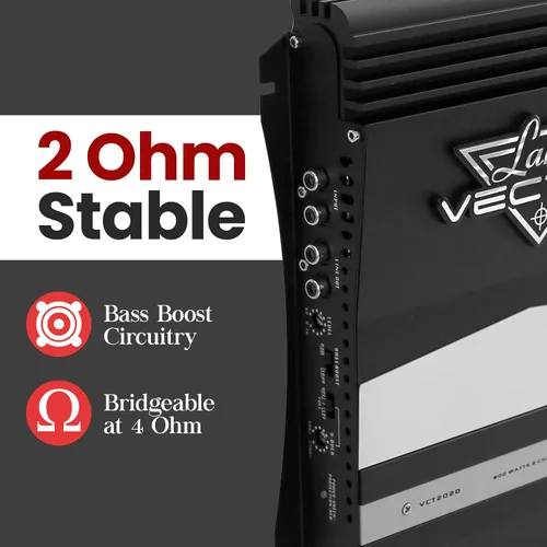 Vista 6 de Lanzar Jovial - Amplificador estéreo para automóvil de 2 canales, 36 W, alta potencia, sonido de audio de 2 canales, caja de amplificador de altavoz