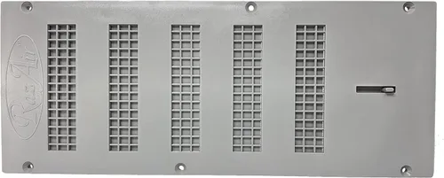 Vista 2 de RazAir™ Ventilación de base con amortiguador y pantalla – 16 x 6.5 pulgadas ABS resistente a la intemperie y pintable – Fácil de instalar que reduce