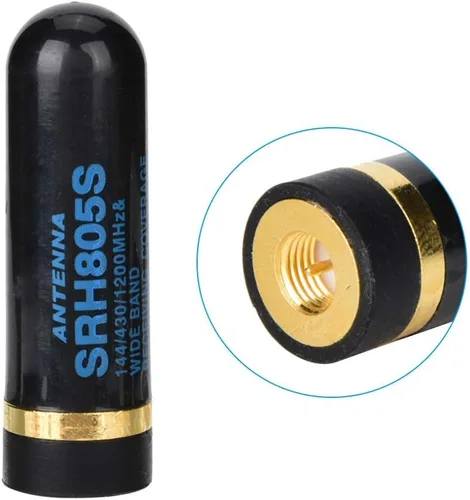Vista 3 de Antena masculina, 2.0 in SRH805S Walkietalkie antena dual con conector de latón para 3R 100/para THF5, TH2R/para Vertex