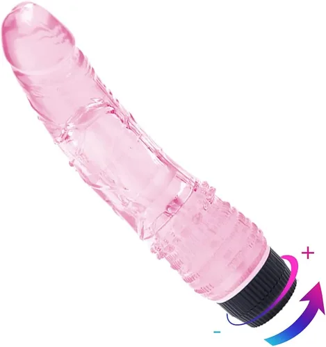 Vista 4 de Sexbaby vibrador de punto G para las mujeres, hembra, consolador de jalea con vibración para masturbación femenina, orgasmo, Rosado