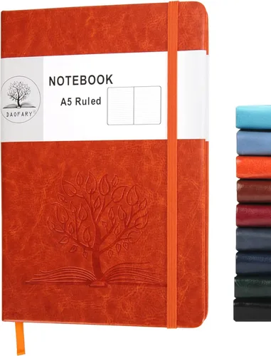 Vista 22 de Daofary Cuaderno de puntos con soporte para bolígrafo, cuaderno de cuadrícula de puntos A5 con 160 páginas, papel grueso de 2.95 oz/yd², diario