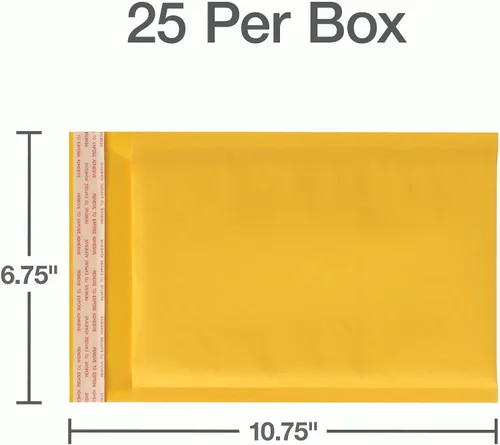 Vista 6 de Quality Park - Sobres acolchados de burbujas de 6 x 9 pulgadas, sobres de papel kraft, sobres de envío marrones duraderos con cierre autoadhesivo