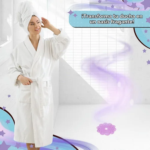 Vista 8 de Rinseroo - Paquete de 4 colectores de cabello perfumados para drenaje de ducha, cítricos, lavanda, eucalipto, brisa oceánica, trampa reutilizable