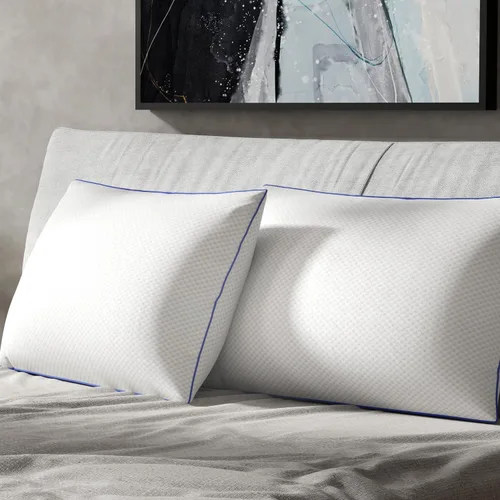 Vista 4 de Vibe Almohada de espuma viscoelástica triturada con gel refrigerante, paquete de 2, de gran tamaño (15 x 27 pulgadas)