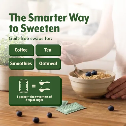 Vista 6 de SweetLeaf Edulcorante en polvo de stevia 500 paquetes (1 paquete) - Edulcorante sin calorías sin eritritol, extracto de hoja de stevia, sustituto