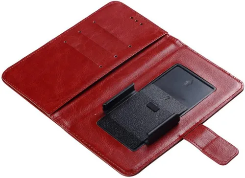 Vista 4 de Funda para Luckeu C24U + 4 HD Film Protector Protector de Pantalla Vidrio Templado - Funda para teléfono con ranuras para efectivo y tarjetas