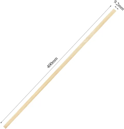Vista 2 de Palitos de madera de 15.7 pulgadas para manualidades, palos de bambú natural extra largos que se pueden curvar, palos de bambú natural fuertes, 100