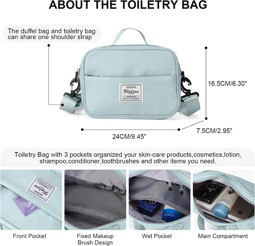 Vista 4 de Bolsa de viaje para gimnasio, bolsa de hombro para fin de semana para mujer