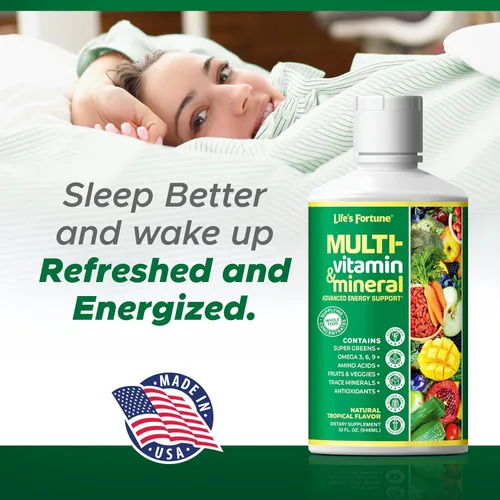 Vista 4 de Life's Fortune Multivitamínico líquido para adultos, hombres y mujeres, adolescentes, vitaminas diarias de alta absorción, minerales traza