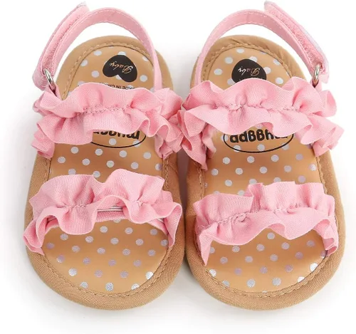 Vista 21 de Sandalias de verano para bebés, niñas y niños, unisex, antideslizantes, suela suave, transpirable, para primeros pasos, zapatos de playa al aire