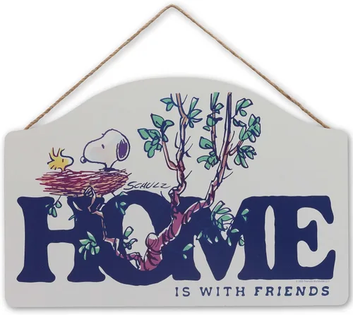 Vista 6 de Peanuts Snoopy Be Happy - Decoración redonda de madera para colgar en pared, divertido letrero de Snoopy para decoración del hogar, gran idea