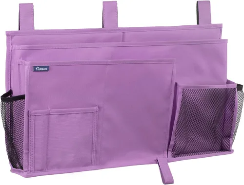 Vista 9 de Surblue Organizador de cama colgante para mesita de noche, bolsa de almacenamiento con bolsillo para literas y camas de hospital, habitaciones
