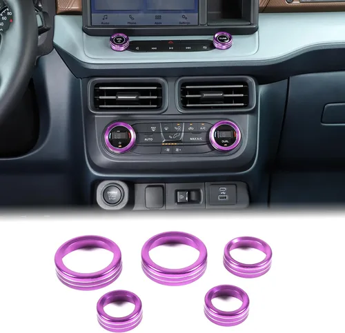 Vista 23 de Cubierta de anillo de botón de palanca de cambios de automóvil compatible con Ford Maverick 2022-2024, cubierta de anillo para palanca de cambios