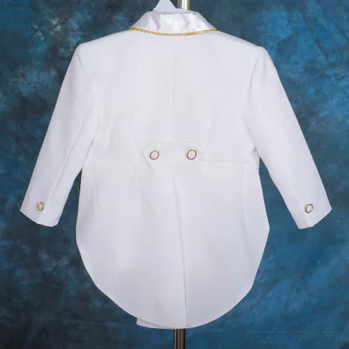 Vista 2 de Lito Angels Traje de esmoquin clásico jacquard para bebé, trajes formales traje de boda, 5 piezas, 015