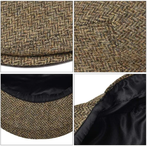 Vista 7 de Gorra de lana 100% para hombre