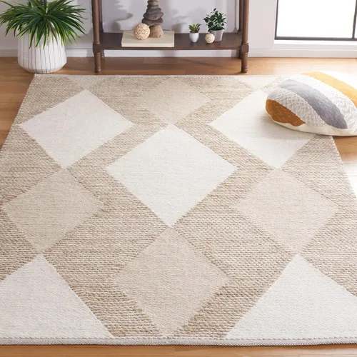 Vista 22 de SAFAVIEH Natura Collection - Alfombra de pasillo de 2 pies 3 pulgadas x 8 pies, marfil y beige, hecha a mano, lana bohemia de granja, ideal