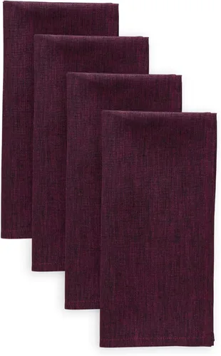 Vista 15 de Solino Home Athena - Juego de 4 manteles individuales cuadrados de lino natural claro de 14 x 14 pulgadas, manteles individuales 100 % lino puro