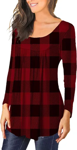 Vista 2 de Camiseta tipo túnica casual para mujer, linda, acampanada, holgada, suave y cómoda