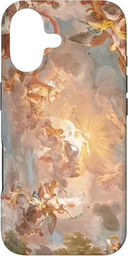Vista 32 de Funda para iPhone 16, diseño de historia del arte renacentista, diseño de Michelangelo Sky