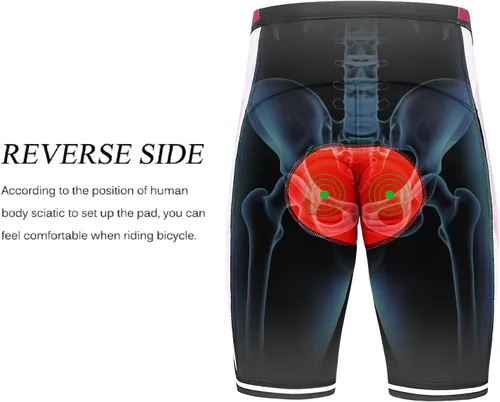 Vista 15 de Lixada Camiseta de ciclismo para hombre de manga corta con pantalones cortos acolchados de secado rápido para verano, ropa corta para bicicleta