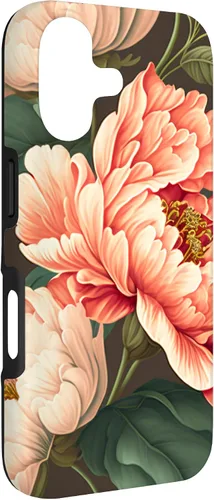 Vista 3 de Vintage Peony Inspired Flower Plant Lover Funny Gardening Case for iPhone 17