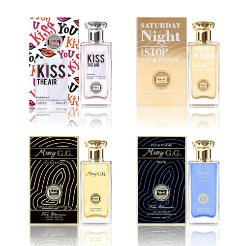 Vista 18 de Hybrid & Company Mujer 4 unids Black Opinion La Vie En Rose Paris Para Su Primavera Floración Perfume Natural Spray Fresco Fragancia