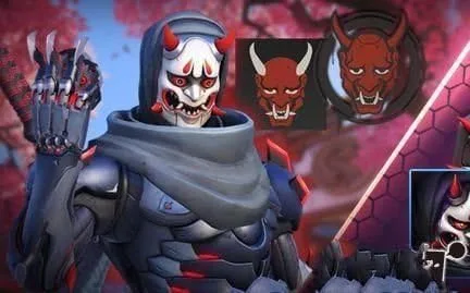 Vista 6 de Rulercosplay Máscara de cosplay de Halloween, máscara Hannya versión monstruo, máscara de cosplay