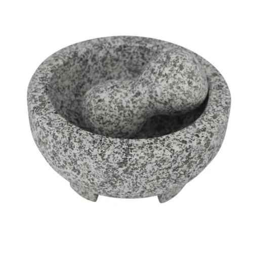 Vista 9 de IMUSA Molcajete de granito pulido tradicional resistente de 8.5 pulgadas para guacamole fresco, salsa, pesto, hierbas, especias