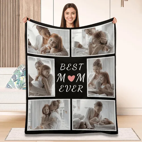 Vista 22 de Manta personalizada para el mejor papá, regalos personalizados para hombres, mantas personalizadas con fotos, texto para papá, marido, familia