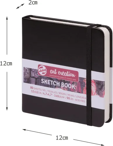 Vista 3 de Talens Art Creation Cuaderno de bocetos Negro 12X12 cm, 4.94 oz