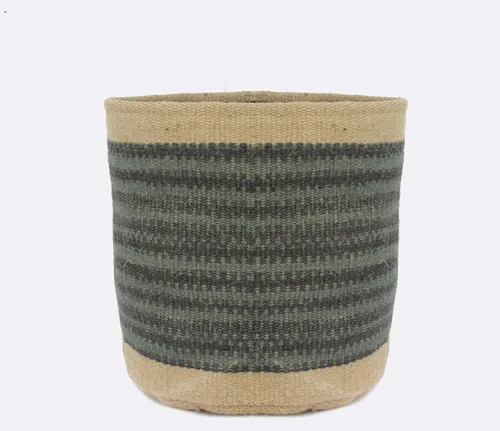 Vista 25 de Cesta de Maceta de Yute Resistente, Cesta Tejida Moderna, Maceta para Flores, Maceteros de Interior para Suelo, Cesta Organizadora de Almacenamiento