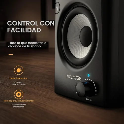 Vista 9 de Nylavee Altavoces de escritorio, Altavoces de computadora de alta resolución para PC de escritorio con LDAC