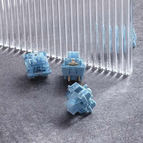 Vista 6 de Akko V3 Creamy Blue Pro - Interruptor de teclado con vástago a prueba de polvo para teclado mecánico gaming, interruptores de teclas táctiles