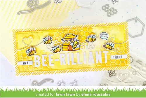 Vista 2 de LAWN FAWN Hive Five - Juego de sellos transparentes