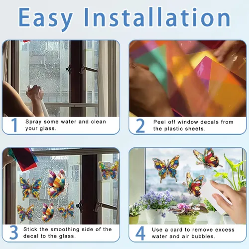 Vista 5 de 20 piezas de calcomanías para ventanas contra golpes de pájaros, calcomanías anticolisión para ventanas, calcomanías de ventana con reflejos de arco